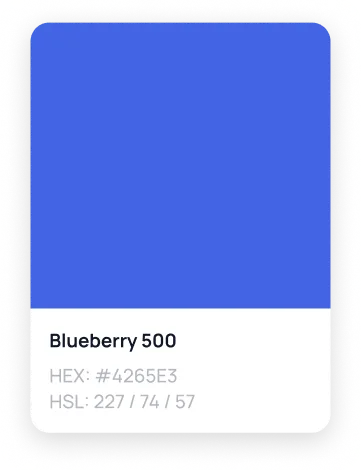 Blueberry colour card